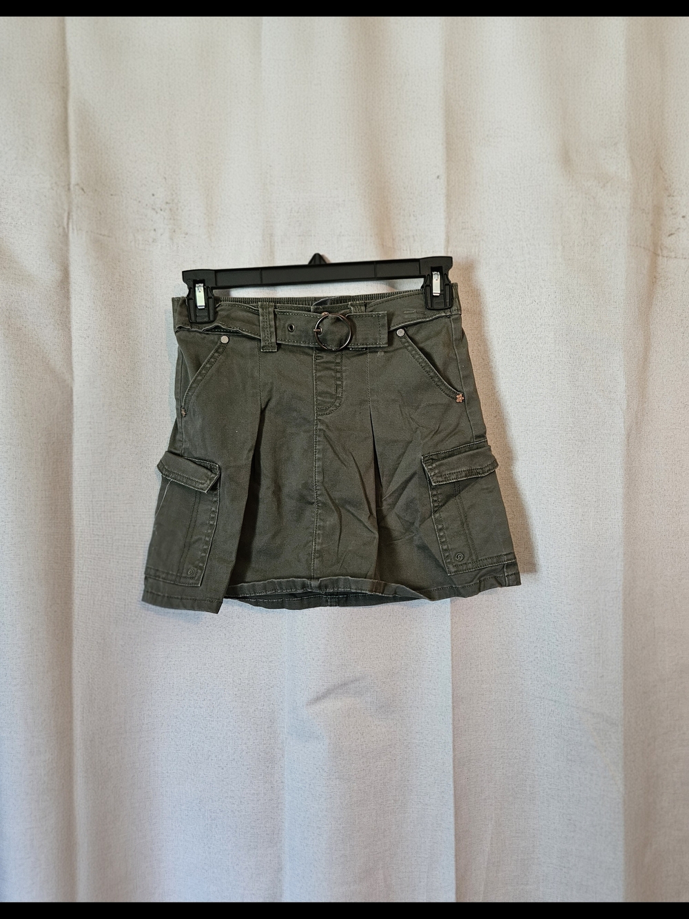 Limited Too Olive Green Utility Cargo Skirt with Belt